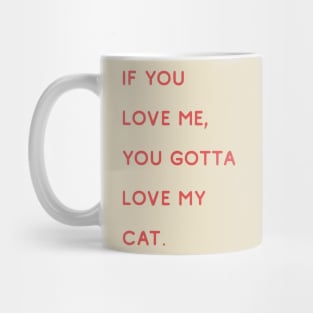 Love my cat red Mug